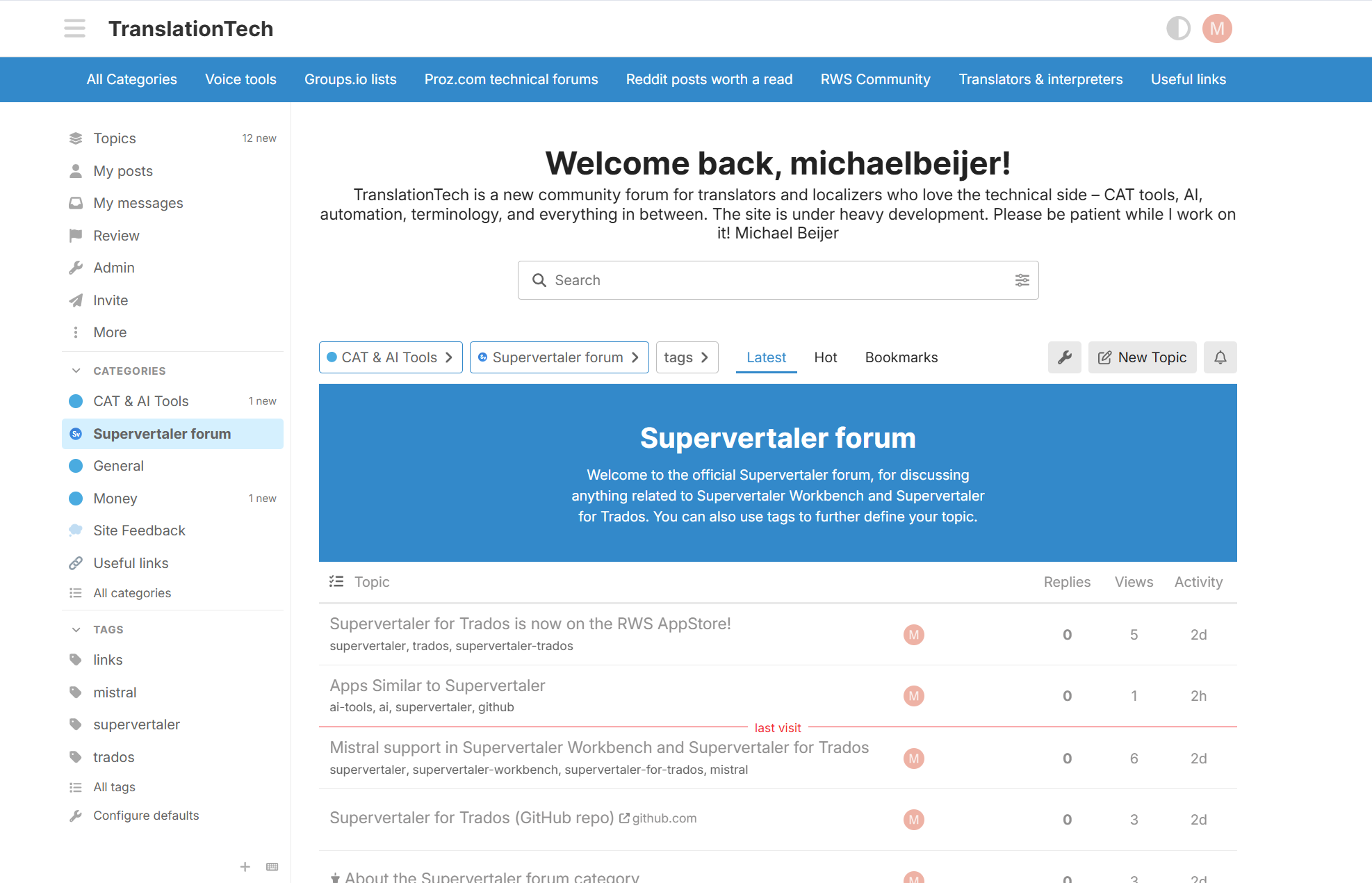 The Supervertaler forum on TranslationTech